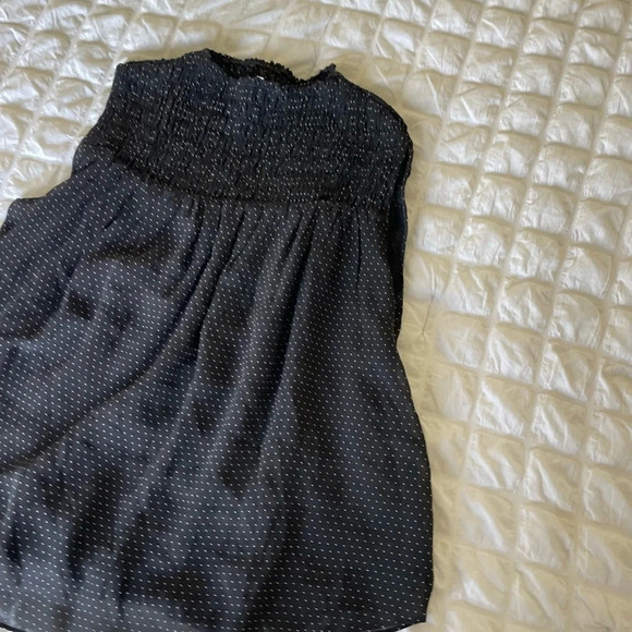 Frame denim noir polka dot smocked blouse - Picture 6 of 12